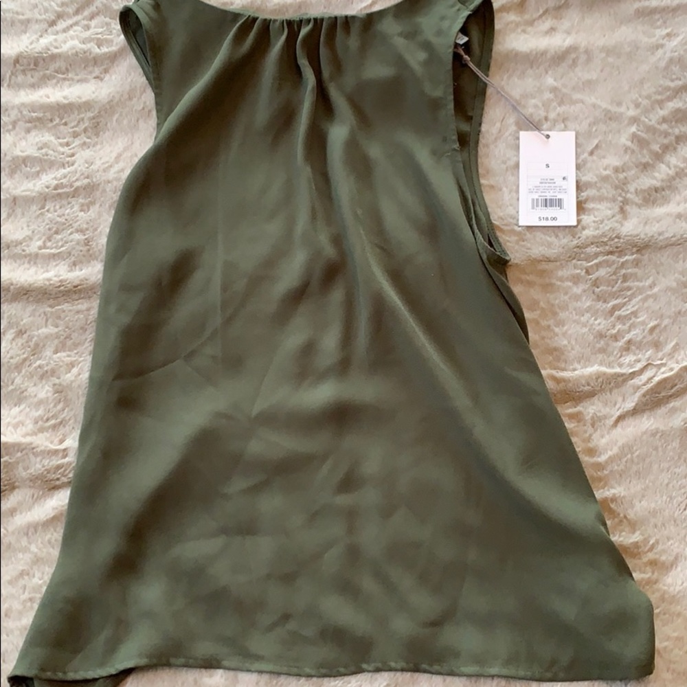 Olive green tank blouse